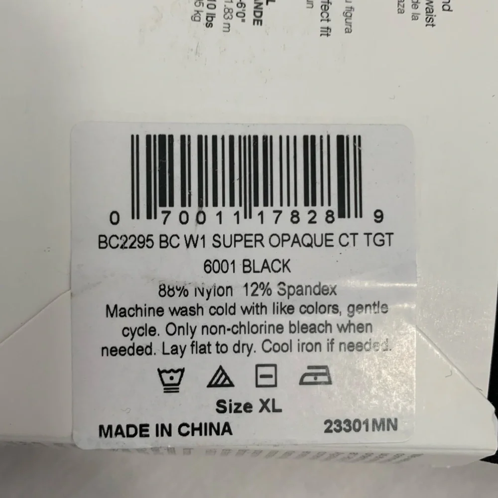 No Nonsense Super Opaque Black Tights